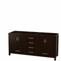 Wyndham Collection Sheffield 72 In. Double Bathroom Vanity In Espresso, No Countertop, No Sinks, And No Mirror WCS141472DESCXSXXMXX